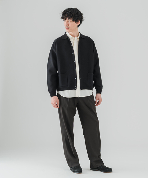 EDIFICE（エディフィス）の「ニット ポロ カーディガン（カーディガン/ボレロ・メンズ・グリーン/ベージュ系その他/ブラック・LARGE/MEDIUM）」の12枚目の写真