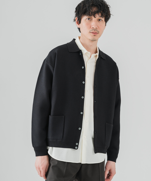 EDIFICE（エディフィス）の「ニット ポロ カーディガン（カーディガン/ボレロ・メンズ・グリーン/ベージュ系その他/ブラック・LARGE/MEDIUM）」の13枚目の写真