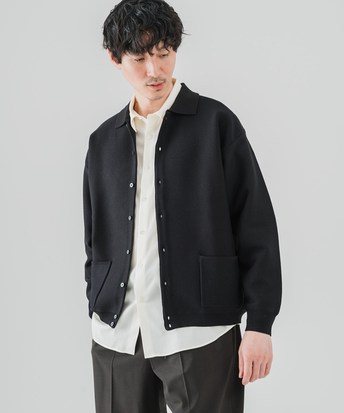 EDIFICE（エディフィス）の「ニット ポロ カーディガン（カーディガン/ボレロ・メンズ・グリーン/ベージュ系その他/ブラック・LARGE/MEDIUM）」の14枚目の写真