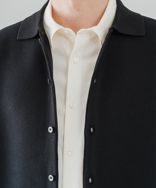 EDIFICE（エディフィス）の「ニット ポロ カーディガン（カーディガン/ボレロ・メンズ・グリーン/ベージュ系その他/ブラック・LARGE/MEDIUM）」の17枚目の写真