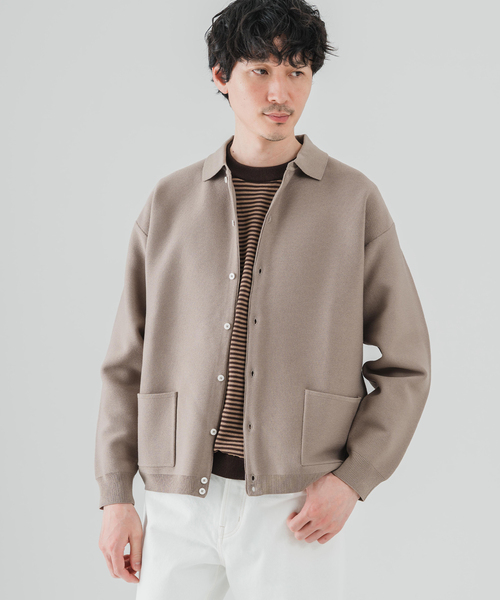 EDIFICE（エディフィス）の「ニット ポロ カーディガン（カーディガン/ボレロ・メンズ・グリーン/ベージュ系その他/ブラック・LARGE/MEDIUM）」の20枚目の写真