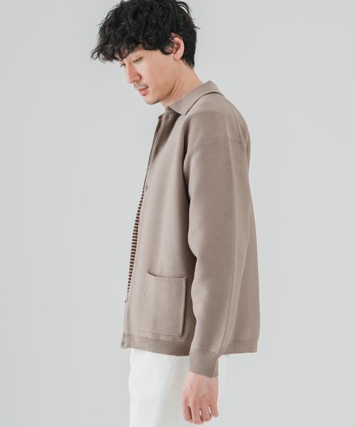 EDIFICE（エディフィス）の「ニット ポロ カーディガン（カーディガン/ボレロ・メンズ・グリーン/ベージュ系その他/ブラック・LARGE/MEDIUM）」の22枚目の写真