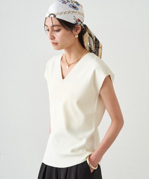 LOUNGEDRESS(ラウンジドレス)の「2WAYツヤニット(ニット/セーター・レディース・キャメル/ブラック/オフホワイト/オレンジ・FREE)」の11枚目の写真