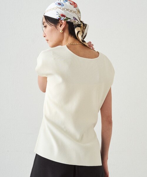 LOUNGEDRESS(ラウンジドレス)の「2WAYツヤニット(ニット/セーター・レディース・キャメル/ブラック/オフホワイト/オレンジ・FREE)」の14枚目の写真