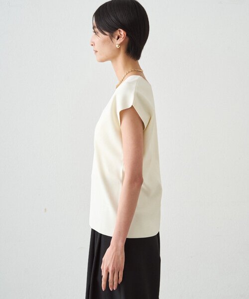 LOUNGEDRESS(ラウンジドレス)の「2WAYツヤニット(ニット/セーター・レディース・キャメル/ブラック/オフホワイト/オレンジ・FREE)」の16枚目の写真