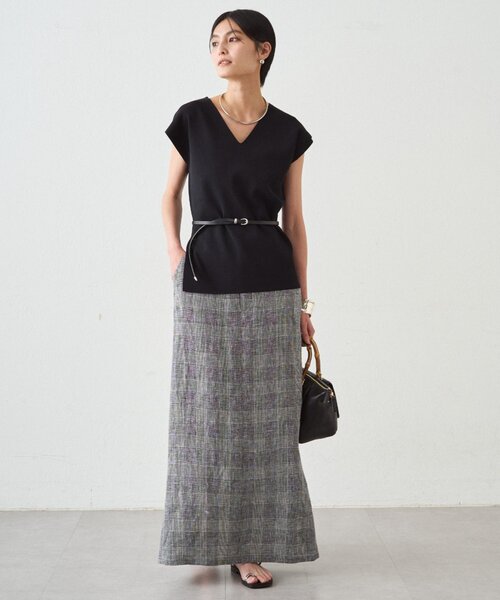LOUNGEDRESS(ラウンジドレス)の「2WAYツヤニット(ニット/セーター・レディース・キャメル/ブラック/オフホワイト/オレンジ・FREE)」の22枚目の写真