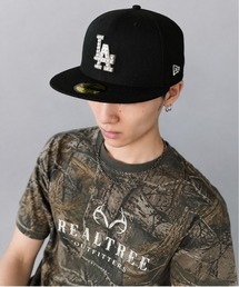 SPINNS（スピンズ）の「【NEWERA/ニューエラ】ロゴキャップ/パールビジュ―ロゴ/ヤンキース・ドジャース（キャップ）」