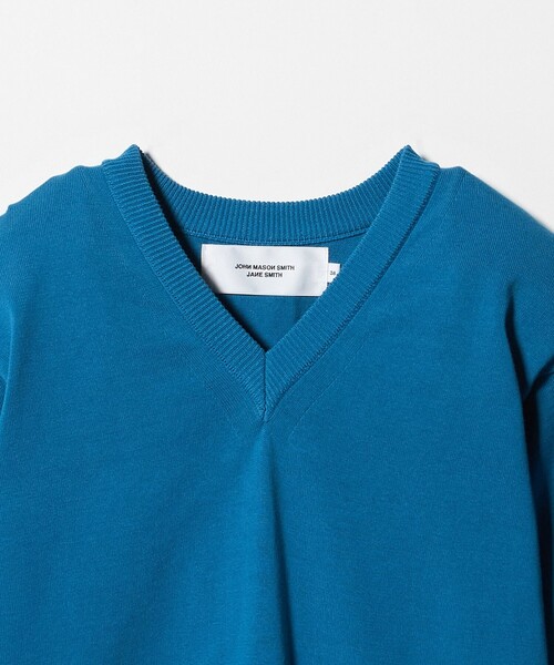 JANESMITH（ジェーンスミス）の「＜JANE SMITH ＞ショルダーパッド Vネック ニット プルオーバー（ニット/セーター・レディース・ロイヤルブルー・38）」の3枚目の写真