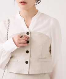 VIS | 美easy前開きビスチェドッキングシャツ/イージーケア・接触冷感・セットアップ対応(シャツ/ブラウス)