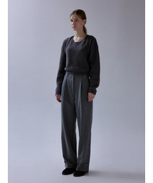 THEMITTEN（ザ・ミトン）の「Mod wool button pants (charcoal)（その他パンツ）」