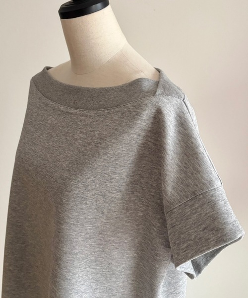 Emma Taylor(エマテイラー)の「ライトダンボールリブボートネックプルオーバー(Tシャツ/カットソー・レディース・ブラック/ホワイト/トップグレー・FREE)」の16枚目の写真