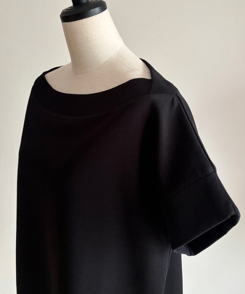 Emma Taylor(エマテイラー)の「ライトダンボールリブボートネックプルオーバー(Tシャツ/カットソー・レディース・ブラック/ホワイト/トップグレー・FREE)」の19枚目の写真