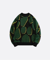 Green Abstract Motif Knit