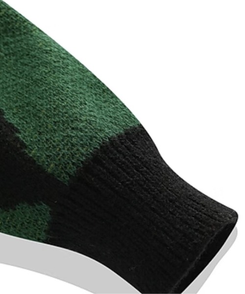 U:UME(ユーム)の「Green Abstract Motif Knit(ニット/セーター・メンズ・グリーン・MEDIUM)」の5枚目の写真