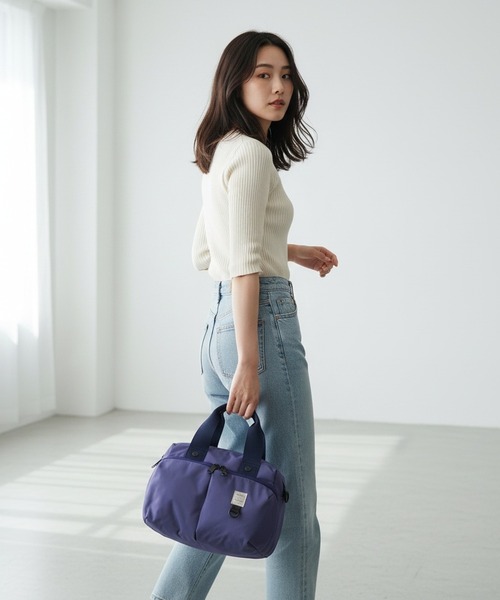 anello（アネロ）の「anello ニュースタンダート 2WAYミニボストン（ショルダーバッグ・レディース・ライトグリーン/ピンク/ブラック/ネイビー系/グレー・FREE）」の15枚目の写真