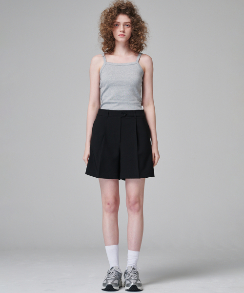 MALOUPE(マロップ)の「2205 サマー ワンタック ハーフパンツ (ブラック)(その他パンツ・レディース・ブラック・26/28/30)」の7枚目の写真