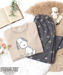 PEANUTS（ピーナッツ）の「PEANUTS SNOOPY（ピーナッツ スヌーピー）キャラクタープリント ライトウェイトスウェット ルームウェアセット レディース 上下セット（ルームウェア/パジャマ）」