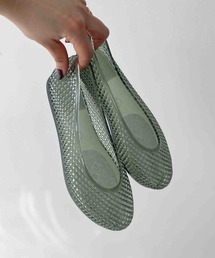 AS KNOW AS plus（アズノゥアズプラス）の「クリアメッシュフラットパンプス（パンプス）」