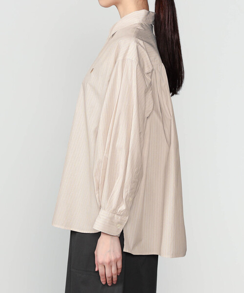 GYMPHLEX(ジムフレックス)の「Gymphlex | コットン マルチストライプ 長袖チュニックシャツ WOMEN(シャツ/ブラウス・レディース・オレンジ系その他・12)」の5枚目の写真