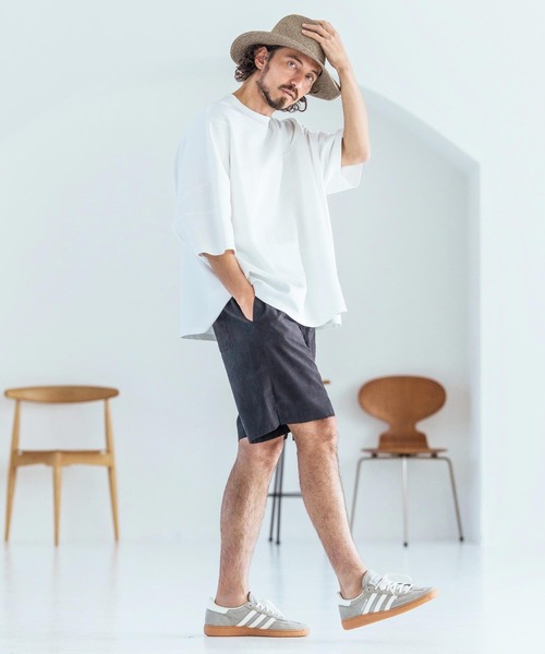 Magine(マージン)の「mt10393-Knit Look Crazy Pattern Relax Fit T-Shirt ニットソーTシャツ(MGN-261-024)(Tシャツ/カットソー・メンズ・チャコール/ホワイト/ブラック・44/46/48)」の16枚目の写真