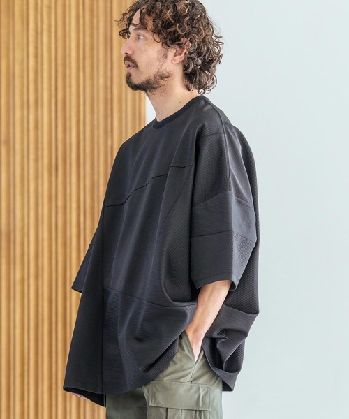 Magine(マージン)の「mt10393-Knit Look Crazy Pattern Relax Fit T-Shirt ニットソーTシャツ(MGN-261-024)(Tシャツ/カットソー・メンズ・チャコール/ホワイト/ブラック・44/46/48)」の18枚目の写真