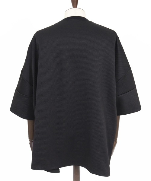 Magine(マージン)の「mt10393-Knit Look Crazy Pattern Relax Fit T-Shirt ニットソーTシャツ(MGN-261-024)(Tシャツ/カットソー・メンズ・チャコール/ホワイト/ブラック・44/46/48)」の5枚目の写真