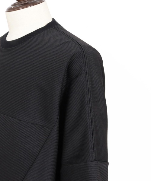 Magine(マージン)の「mt10393-Knit Look Crazy Pattern Relax Fit T-Shirt ニットソーTシャツ(MGN-261-024)(Tシャツ/カットソー・メンズ・チャコール/ホワイト/ブラック・44/46/48)」の7枚目の写真