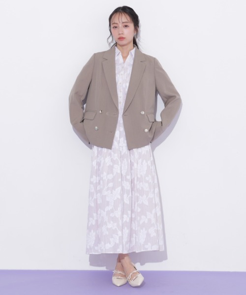 JILL by JILL STUART(ジルバイジルスチュアート)の「サマーツイルテーラードジャケット(テーラードジャケット・レディース・ネイビー/ブラウン・MEDIUM/SMALL)」の20枚目の写真