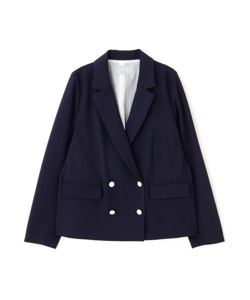 JILL by JILL STUART(ジルバイジルスチュアート)の「サマーツイルテーラードジャケット(テーラードジャケット・レディース・ネイビー/ブラウン・MEDIUM/SMALL)」の3枚目の写真