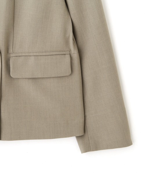 JILL by JILL STUART(ジルバイジルスチュアート)の「サマーツイルテーラードジャケット(テーラードジャケット・レディース・ネイビー/ブラウン・MEDIUM/SMALL)」の8枚目の写真