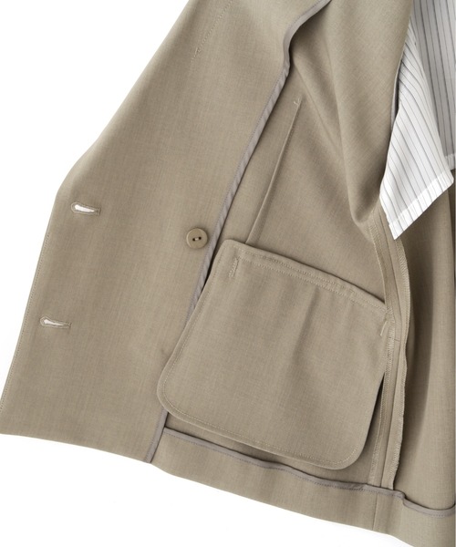 JILL by JILL STUART(ジルバイジルスチュアート)の「サマーツイルテーラードジャケット(テーラードジャケット・レディース・ネイビー/ブラウン・MEDIUM/SMALL)」の9枚目の写真