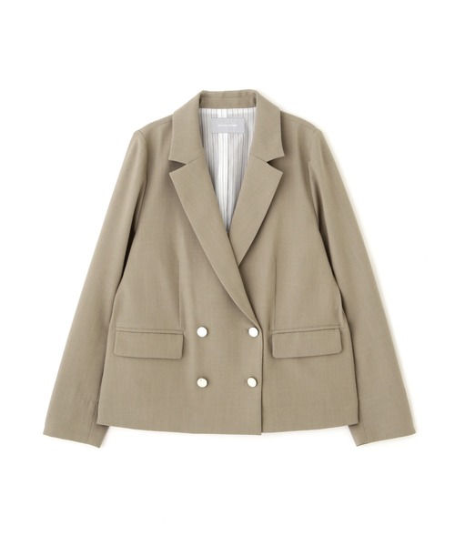 JILL by JILL STUART(ジルバイジルスチュアート)の「サマーツイルテーラードジャケット(テーラードジャケット・レディース・ネイビー/ブラウン・MEDIUM/SMALL)」の4枚目の写真