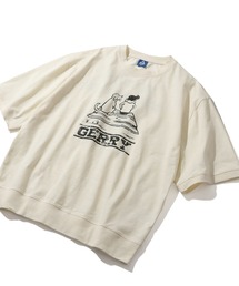 【GERRY/ジェリー】接触冷感スラブ天竺 カスレプリント 半袖Tシャツ