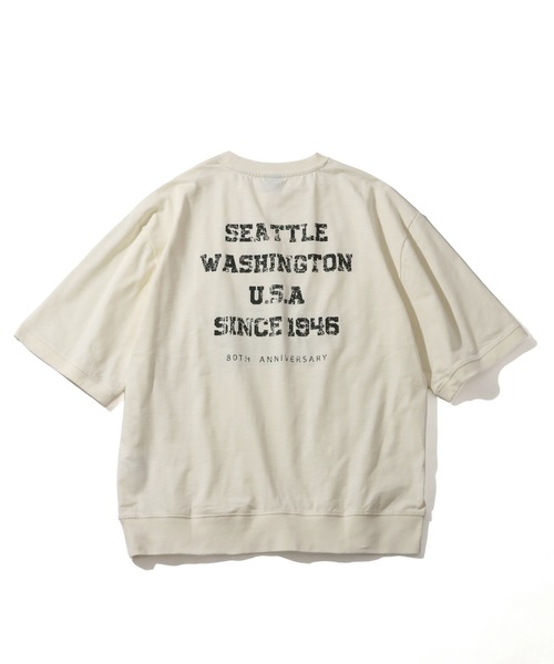 GERRY（ジェリー）の「【GERRY/ジェリー】接触冷感スラブ天竺 カスレプリント 半袖Tシャツ（Tシャツ/カットソー・メンズ・アイボリー/ブラック/ブラウン・M/LL/L）」の6枚目の写真