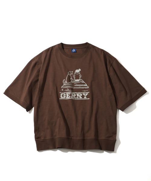 GERRY（ジェリー）の「【GERRY/ジェリー】接触冷感スラブ天竺 カスレプリント 半袖Tシャツ（Tシャツ/カットソー・メンズ・アイボリー/ブラック/ブラウン・M/LL/L）」の12枚目の写真