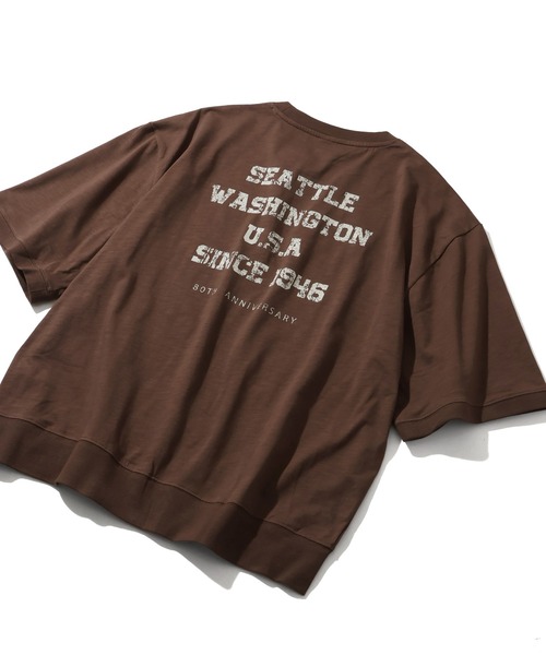 GERRY（ジェリー）の「【GERRY/ジェリー】接触冷感スラブ天竺 カスレプリント 半袖Tシャツ（Tシャツ/カットソー・メンズ・アイボリー/ブラック/ブラウン・M/LL/L）」の15枚目の写真