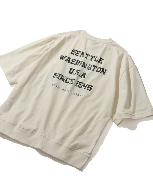 GERRY（ジェリー）の「【GERRY/ジェリー】接触冷感スラブ天竺 カスレプリント 半袖Tシャツ（Tシャツ/カットソー・メンズ・アイボリー/ブラック/ブラウン・M/LL/L）」の7枚目の写真
