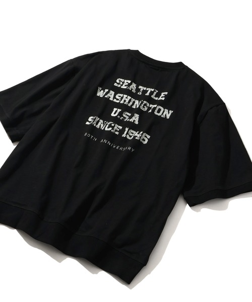GERRY（ジェリー）の「【GERRY/ジェリー】接触冷感スラブ天竺 カスレプリント 半袖Tシャツ（Tシャツ/カットソー・メンズ・アイボリー/ブラック/ブラウン・M/LL/L）」の11枚目の写真
