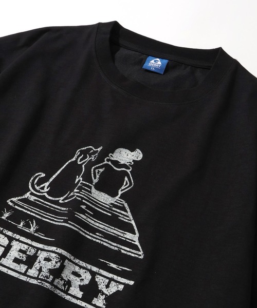 GERRY（ジェリー）の「【GERRY/ジェリー】接触冷感スラブ天竺 カスレプリント 半袖Tシャツ（Tシャツ/カットソー・メンズ・アイボリー/ブラック/ブラウン・M/LL/L）」の16枚目の写真