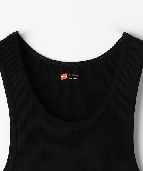 FREAK'S STORE（フリークスストア）の「限定展開 Hanes/ヘインズ [2枚組] Aシャツ ヘインズ（タンクトップ・メンズ・ブラック/グレー・SMALL/MEDIUM）」の5枚目の写真