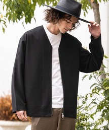 mcg3789-ストレッチTRジップカーディガン