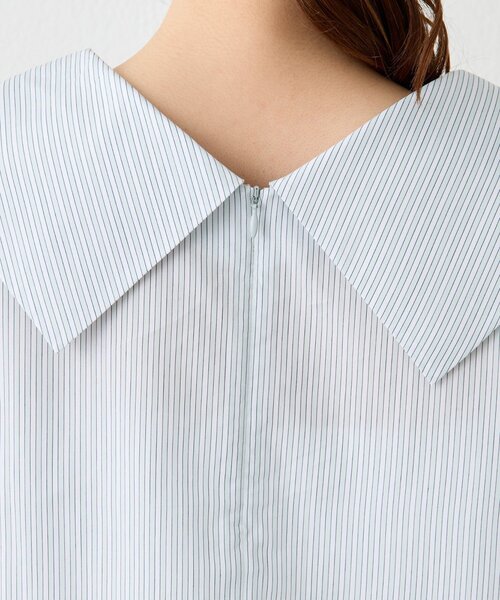 La boutique BonBon（ラブティックボンボン）の「【最強愛され】ストライプアシメビッグカラー半袖ブラウス（シャツ/ブラウス・レディース・ミント/ピンク・FREE）」の13枚目の写真