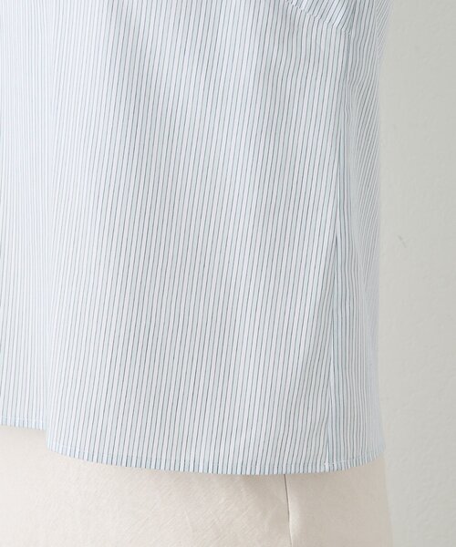 La boutique BonBon（ラブティックボンボン）の「【最強愛され】ストライプアシメビッグカラー半袖ブラウス（シャツ/ブラウス・レディース・ミント/ピンク・FREE）」の15枚目の写真