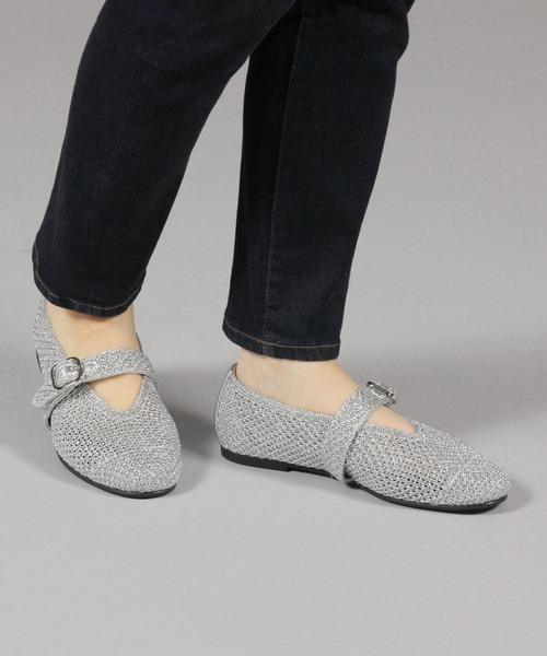 niko and...（ニコアンド）の「ニットベルトパンプス（パンプス・レディース・グリーン/グレー/ブラック・LARGE/MEDIUM）」の4枚目の写真