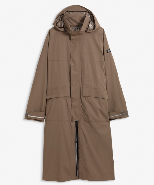 AIGLE(エーグル)の「透湿防水 リフレクティブ サイクリング ロングレインコート(トレンチコート・メンズ・サンドベージュ/ブラック・M/L/S)」の4枚目の写真