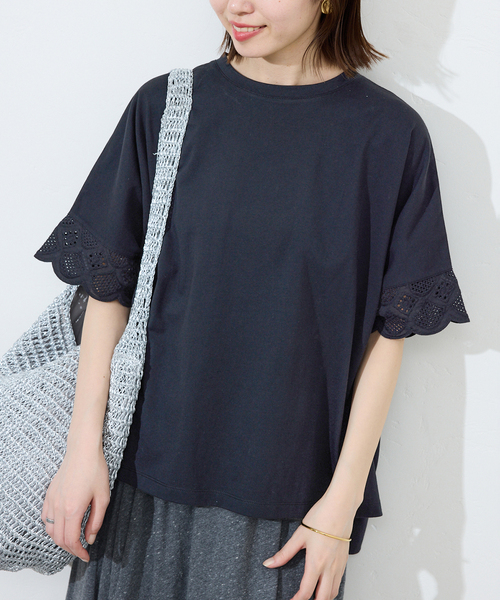 WEB限定/追加》レースコンビニュアンスプルオーバー（Tシャツ