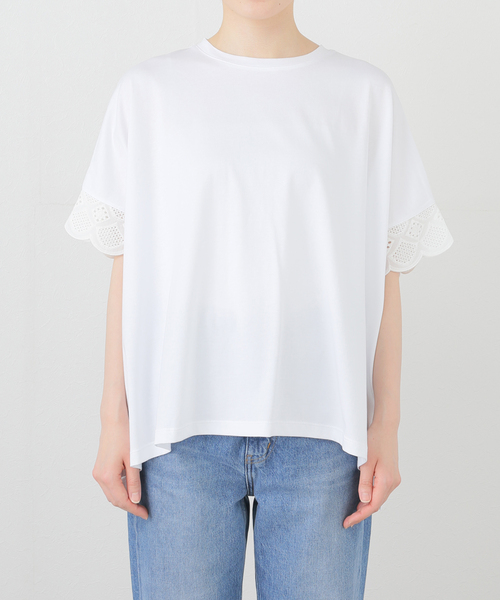 WEB限定/追加》レースコンビニュアンスプルオーバー（Tシャツ