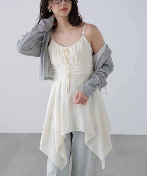 FREE'S MART（フリーズマート）の「イレヘムチュニックキャミワンピース（ワンピース・レディース・ブラック/ホワイト/ホワイト系その他・FREE）」の5枚目の写真