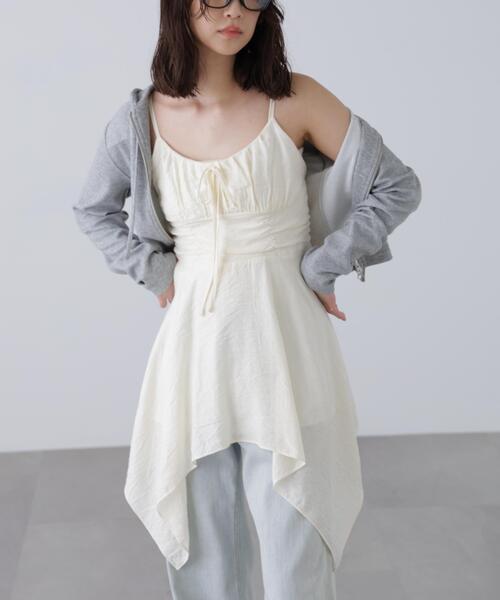 FREE'S MART（フリーズマート）の「イレヘムチュニックキャミワンピース（ワンピース・レディース・ブラック/ホワイト/ホワイト系その他・FREE）」の7枚目の写真