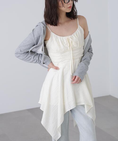 FREE'S MART（フリーズマート）の「イレヘムチュニックキャミワンピース（ワンピース・レディース・ブラック/ホワイト/ホワイト系その他・FREE）」の8枚目の写真